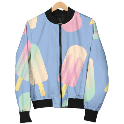 Ice Cream Pattern Print Design 05 Men Bomber Jacket
