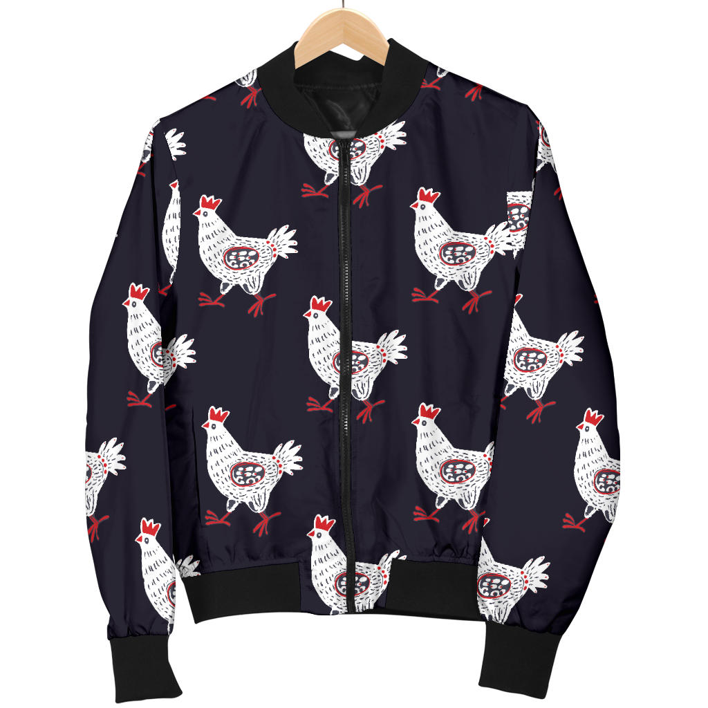 Chicken Pattern Print Design 03 Men Bomber Jacket
