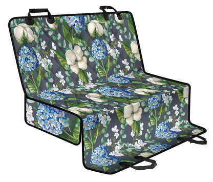 Hydrangea Pattern Print Design 02 Rear Dog Car Seat Cover Hammock