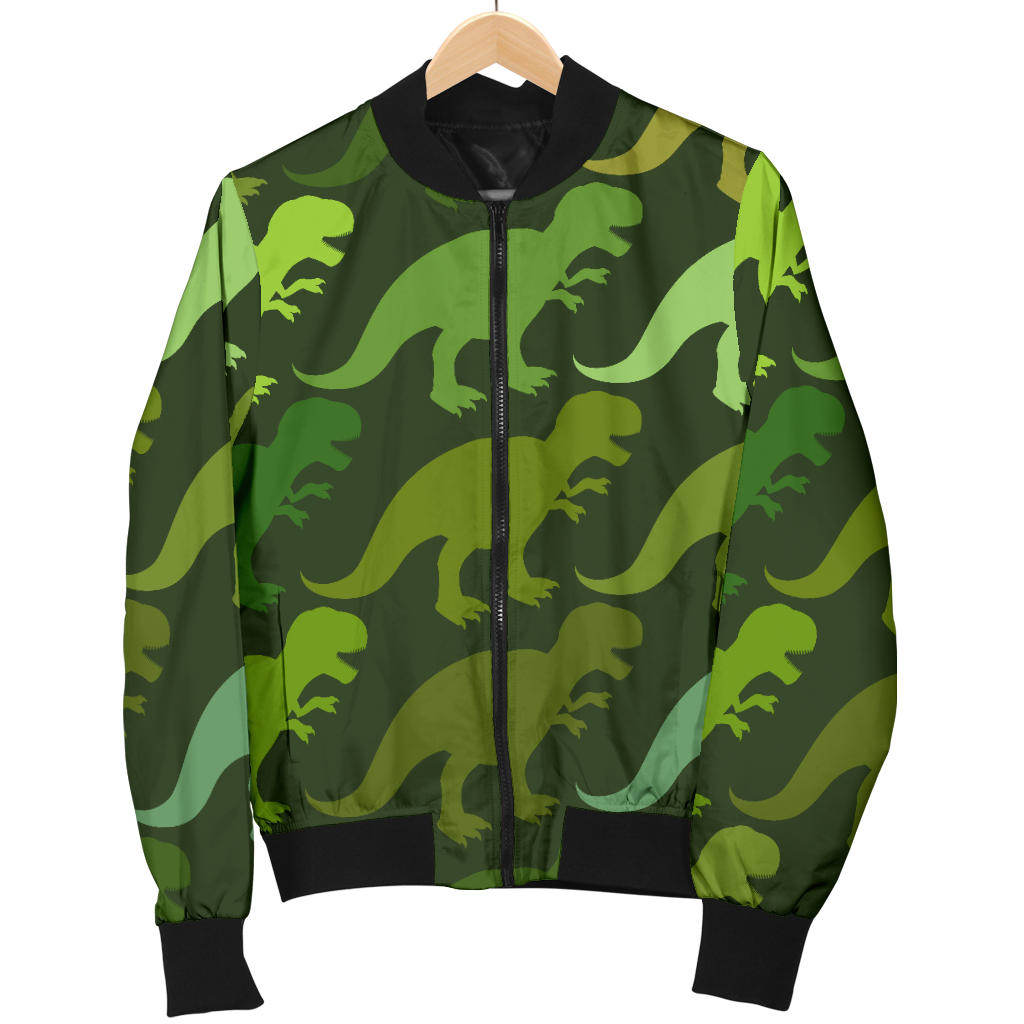 T Rex Pattern Print Design A03 Men Bomber Jacket