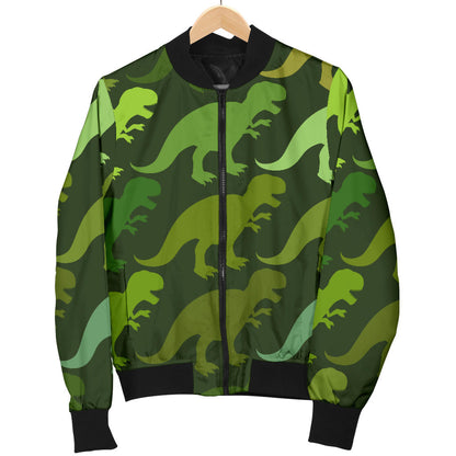 T Rex Pattern Print Design A03 Men Bomber Jacket