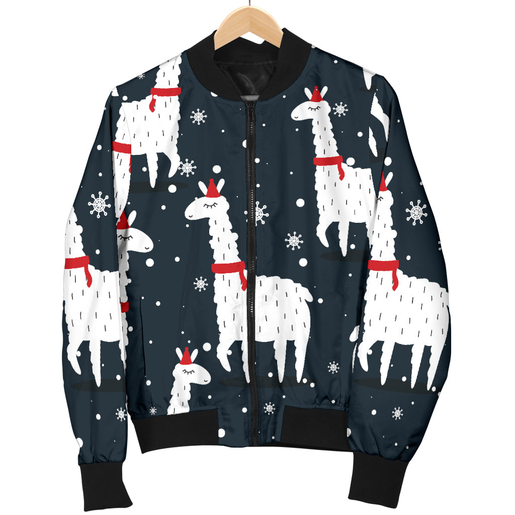 Alpaca Pattern Print Design 04 Men Bomber Jacket
