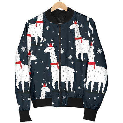 Alpaca Pattern Print Design 04 Men Bomber Jacket