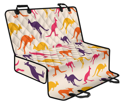 Kangaroos Pattern Print Design 01 Rear Dog Car Seat Cover Hammock