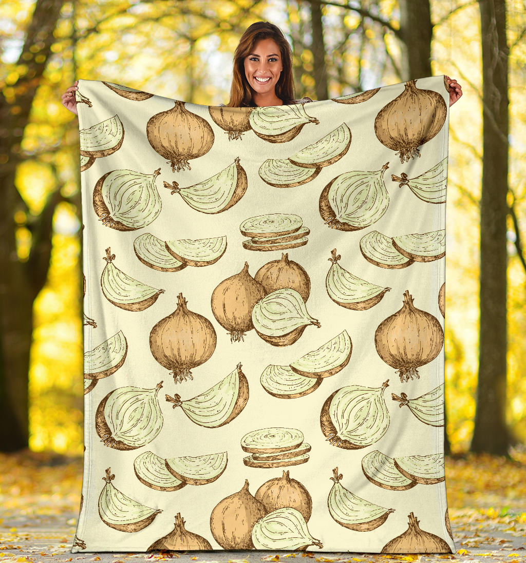 Onion Pattern Print Design A02 Premium Blanket