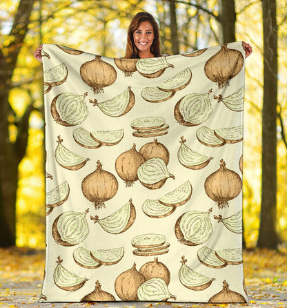 Onion Pattern Print Design A02 Premium Blanket