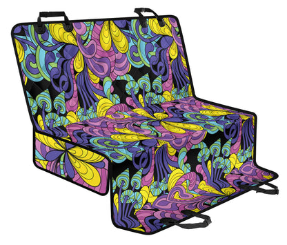 Psychedelic Pattern Print Design A04 Rear Dog Car Seat Cover Hammock