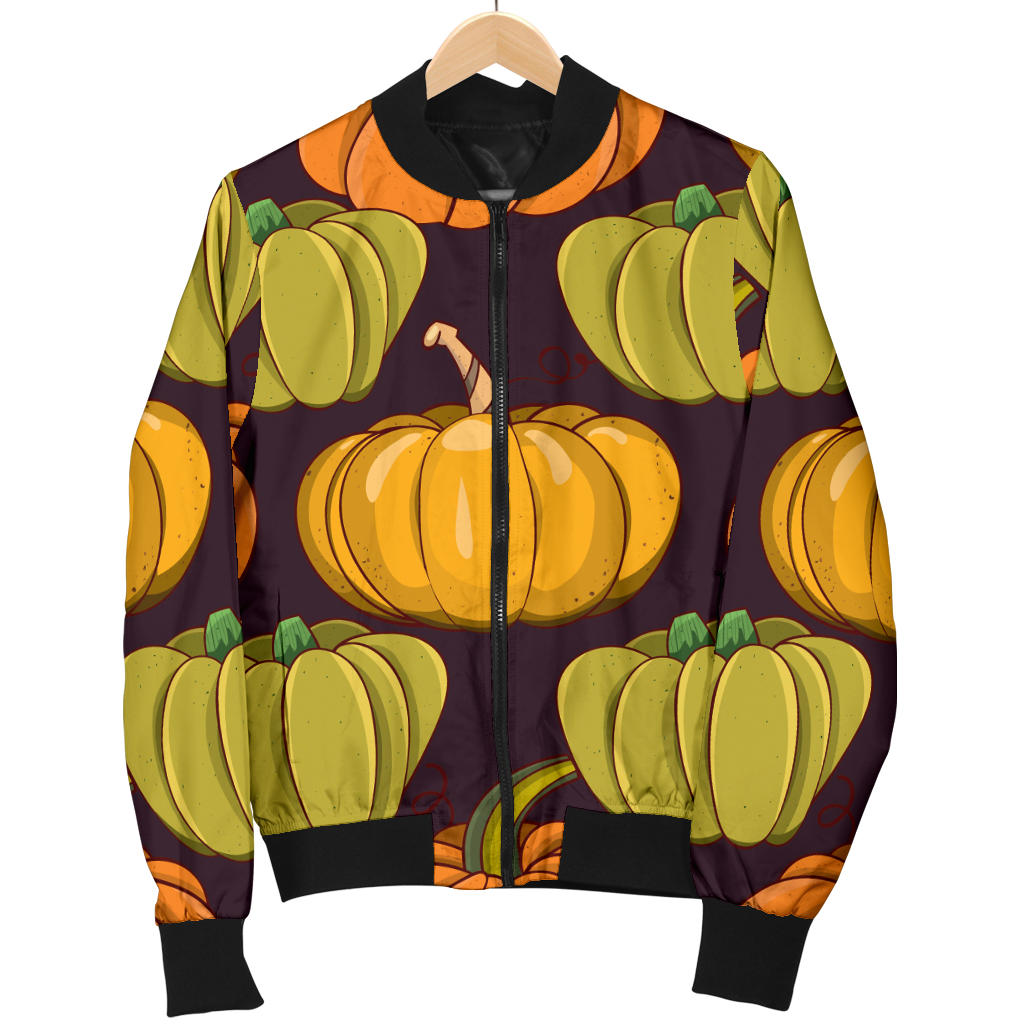 Pumpkin Pattern Print Design A01 Men Bomber Jacket