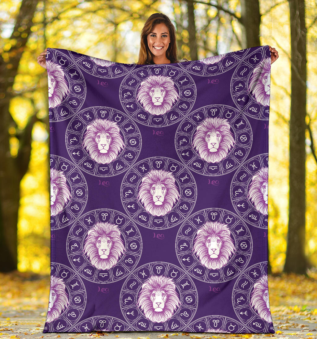 Leo Pattern Print Design 04 Premium Blanket