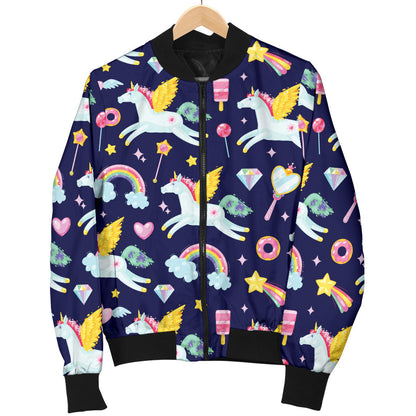 Pegasus Pattern Print Design 05 Men Bomber Jacket