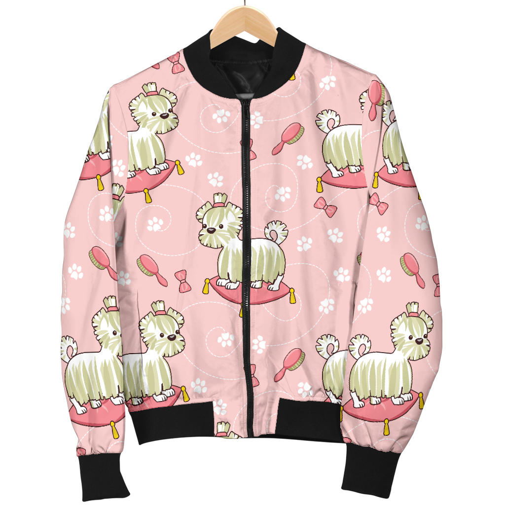 Bichons Frise Pattern Print Design 01 Men Bomber Jacket