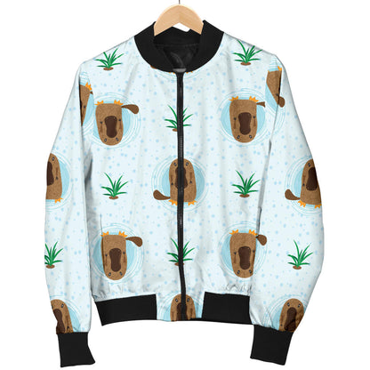 Platypus Pattern Print Design A04 Men Bomber Jacket