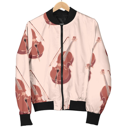 Cello Pattern Print Design 03 Men Bomber Jacket