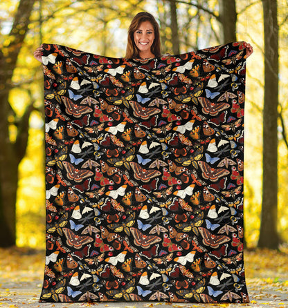 Butterfly Pattern Print Design 08 Premium Blanket