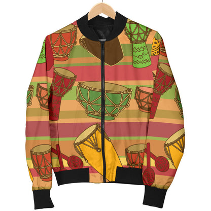 Percussion Pattern Print Design 01 Men Bomber Jacket