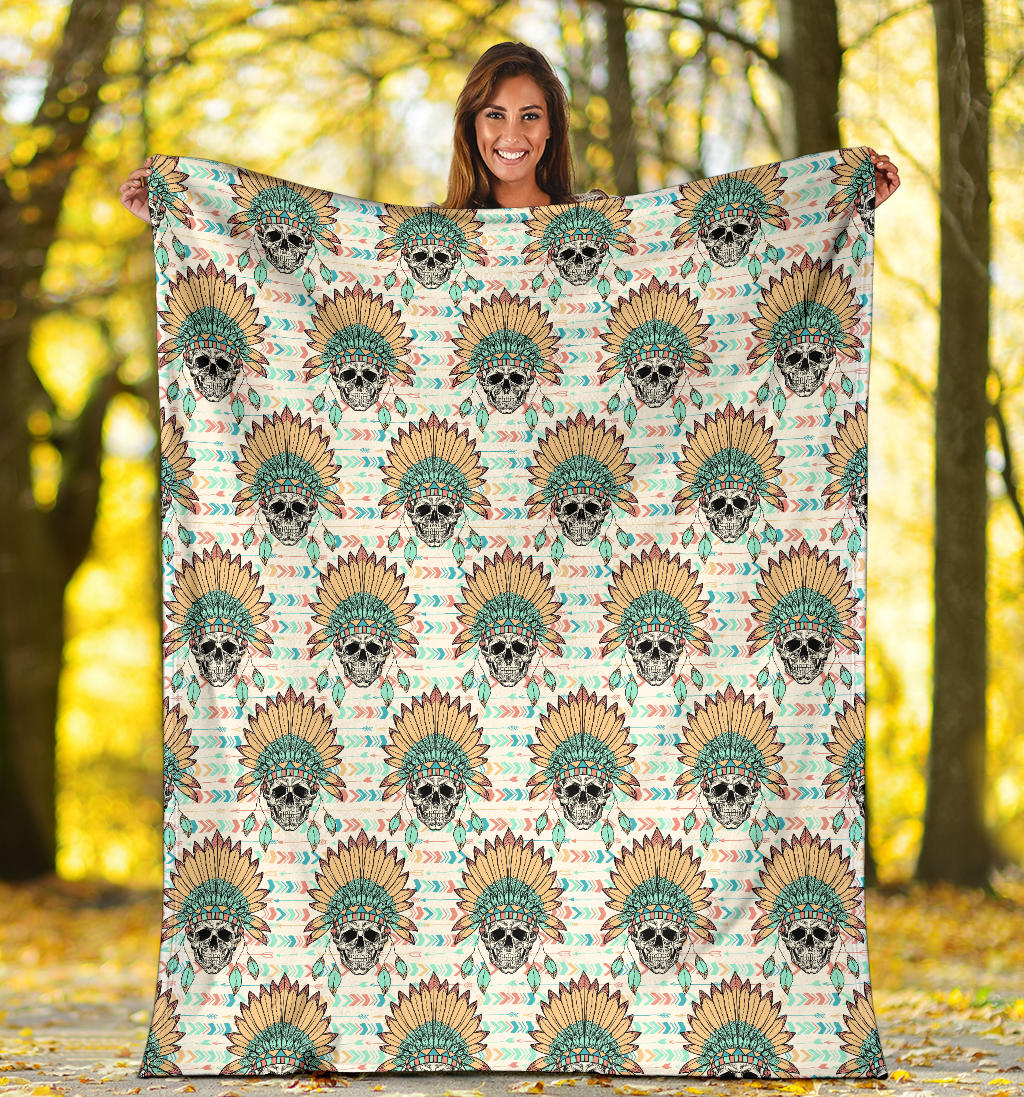 Boho Pattern Print Design 04 Premium Blanket