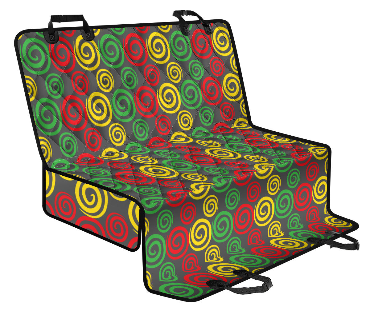 Rastafarian Pattern Print Design A05 Rear Dog Car Seat Cover Hammock