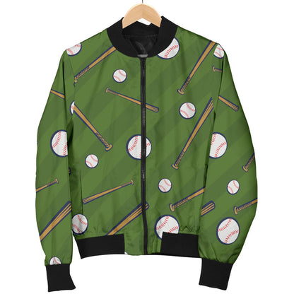 Baseball Pattern Print Design 02 Men Bomber Jacket
