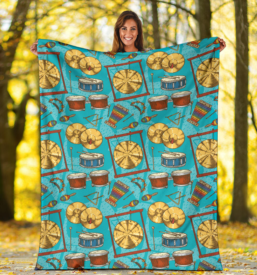 Percussion Pattern Print Design 03 Premium Blanket