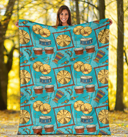 Percussion Pattern Print Design 03 Premium Blanket