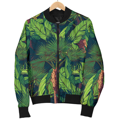 Rainforest Pattern Print Design A01 Men Bomber Jacket