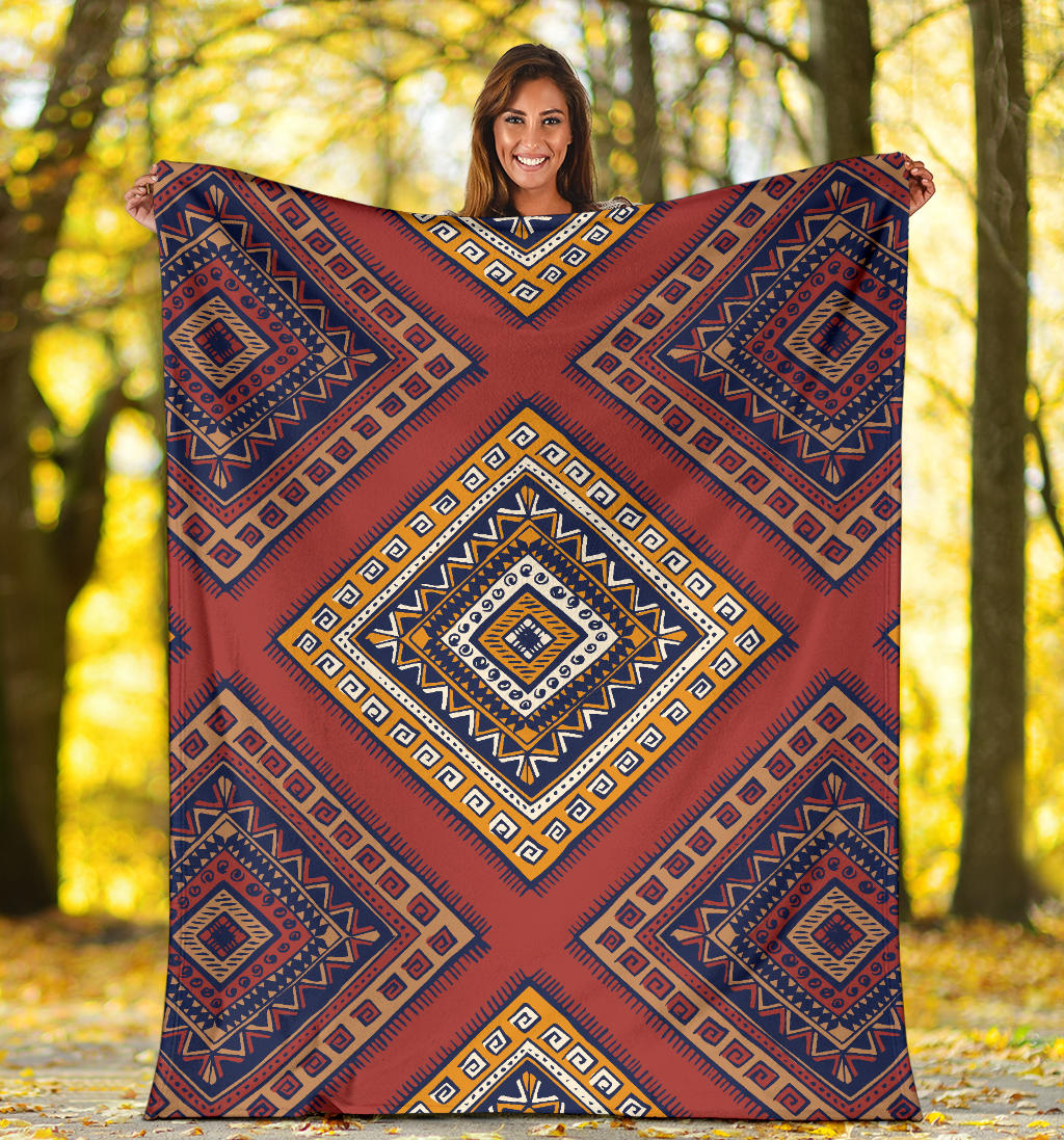 Native Pattern Print Design A06 Premium Blanket