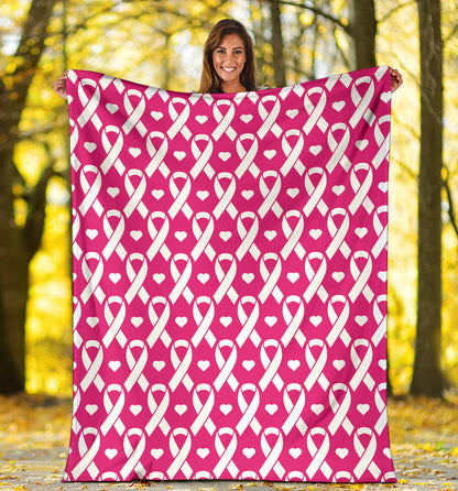 Breast cancer Pattern Print Design 05 Premium Blanket