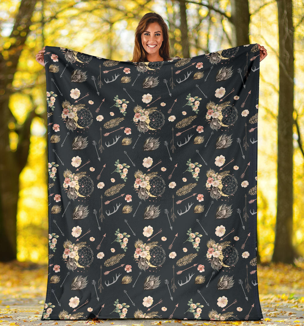 Bohemian Pattern Print Design 09 Premium Blanket