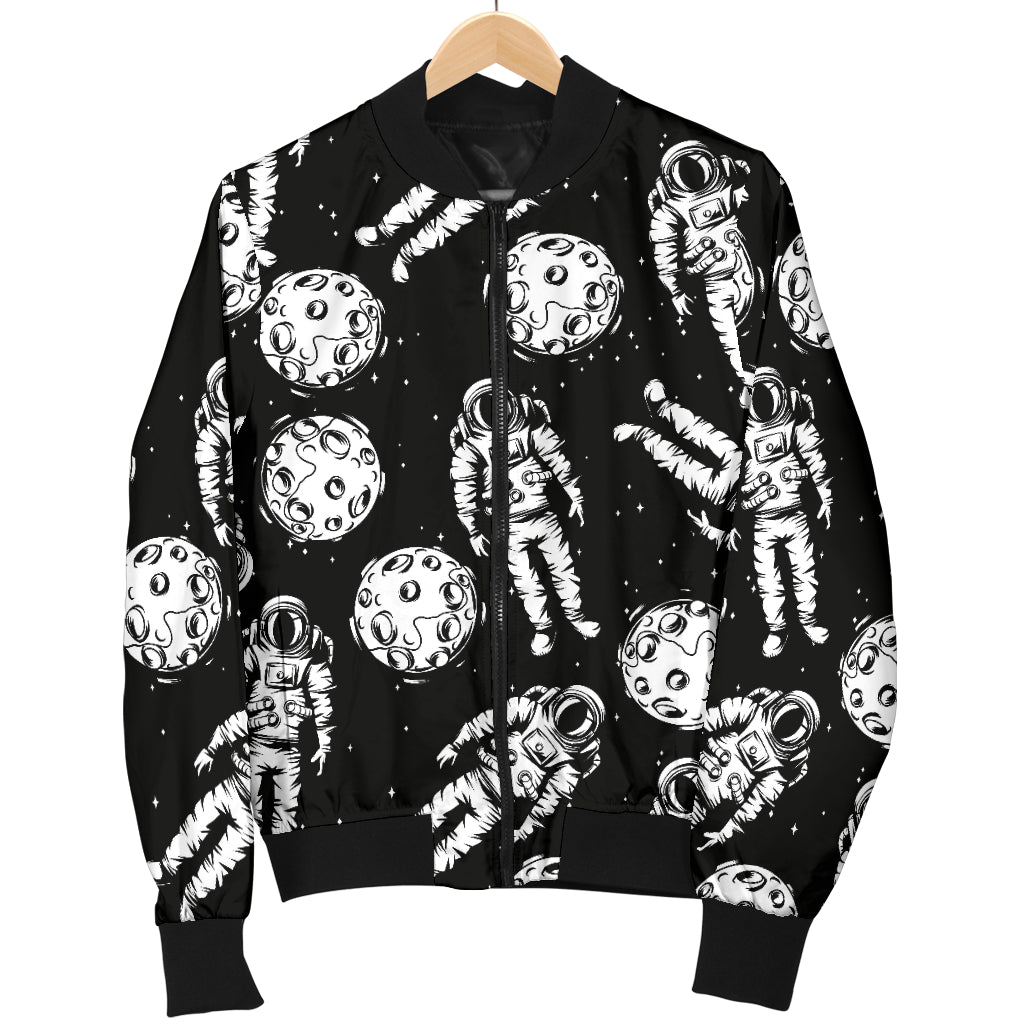 Astronaut Pattern Print Design 03 Men Bomber Jacket