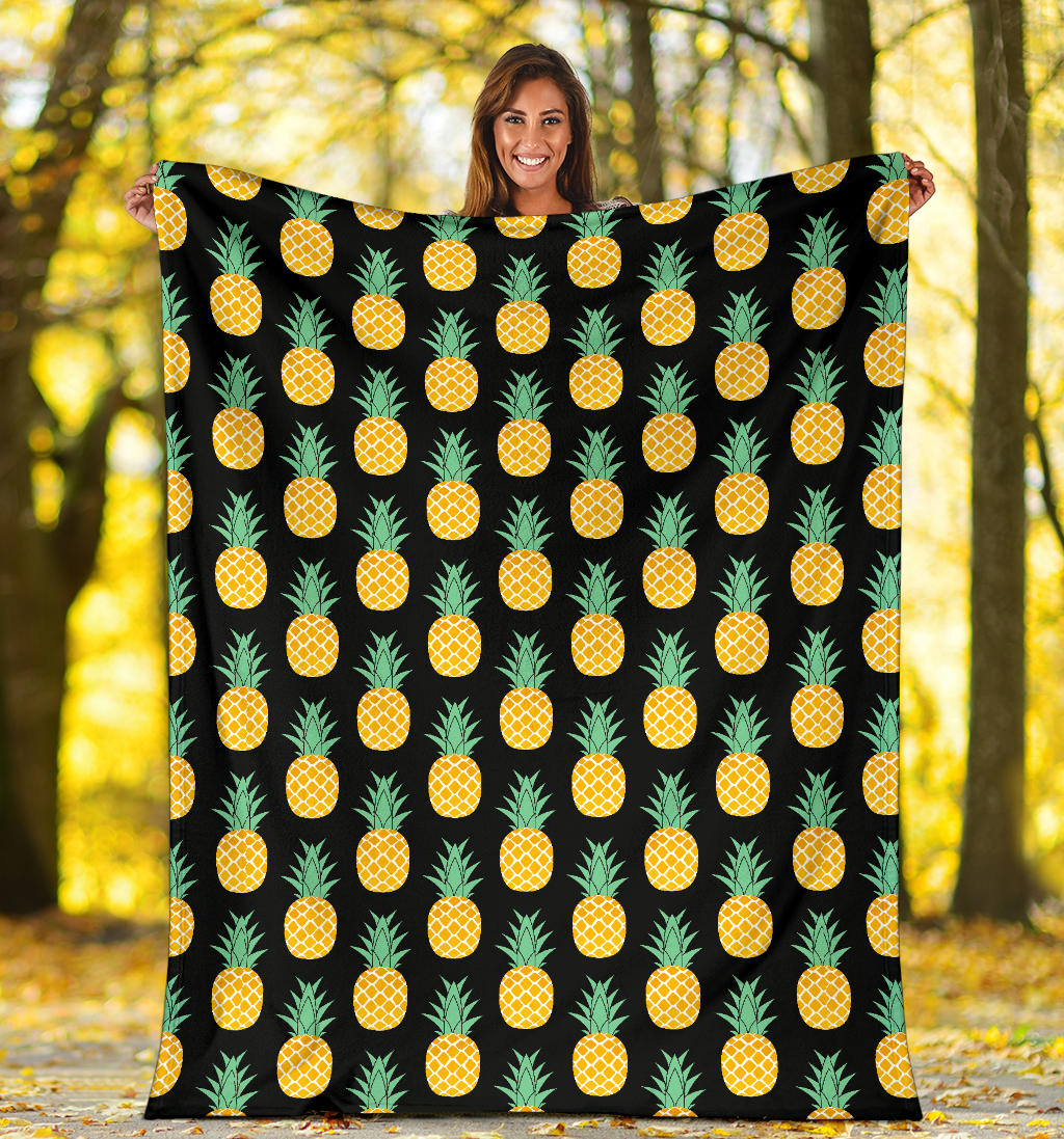Pineapple Pattern Print Design A03 Premium Blanket