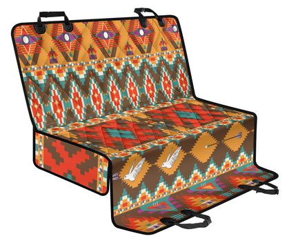 Native Pattern Print Design A01 Rear Dog Car Seat Cover Hammock