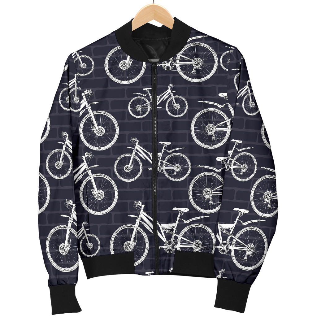 Mountain bike Pattern Print Design 02 Men Bomber Jacket