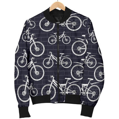 Mountain bike Pattern Print Design 02 Men Bomber Jacket