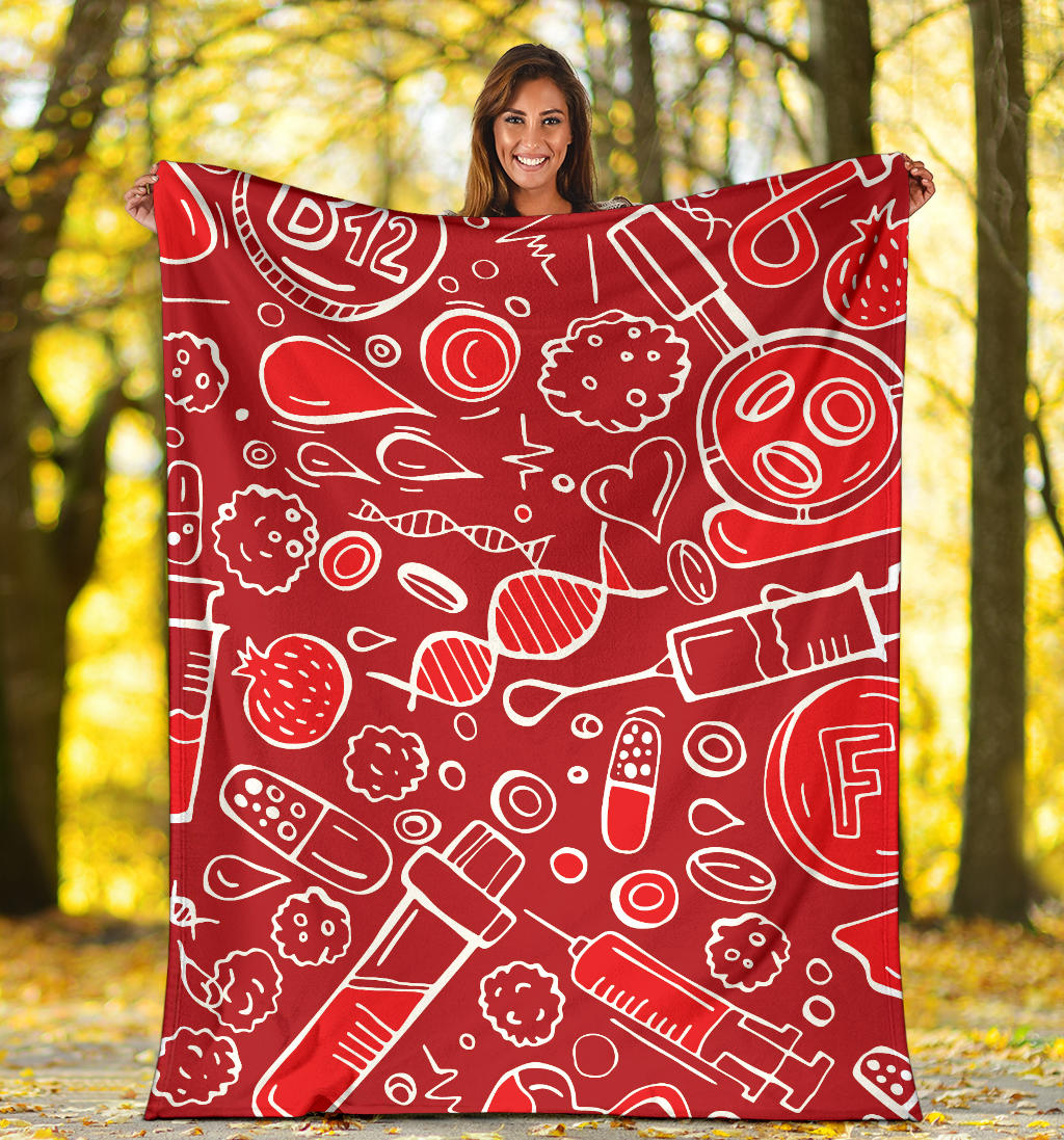 Phlebotomist Pattern Print Design A02 Premium Blanket