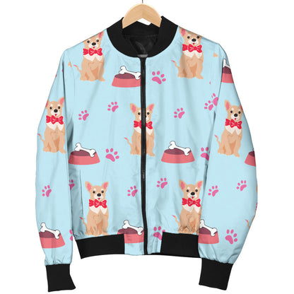 Chihuahua Pattern Print Design 05 Men Bomber Jacket