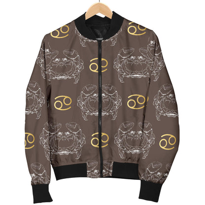 Cancer Zodiac Pattern Print Design 01 Men Bomber Jacket