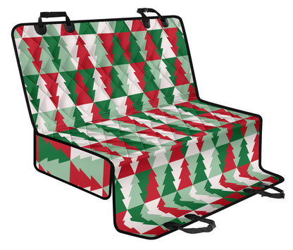 Christmas Tree Pattern Print Design 01 Rear Dog Car Seat Cover Hammock