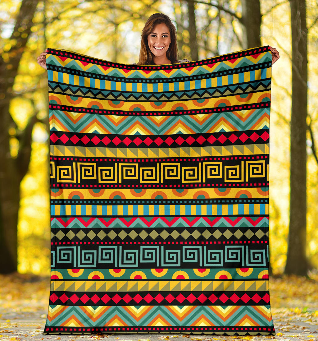 African Pattern Print Design 03 Premium Blanket