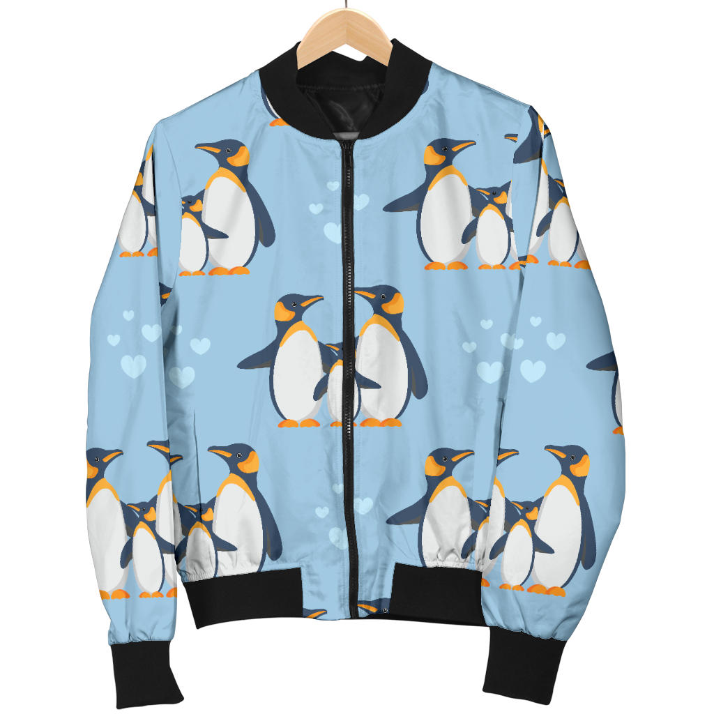 Penguin Pattern Print Design A04 Men Bomber Jacket