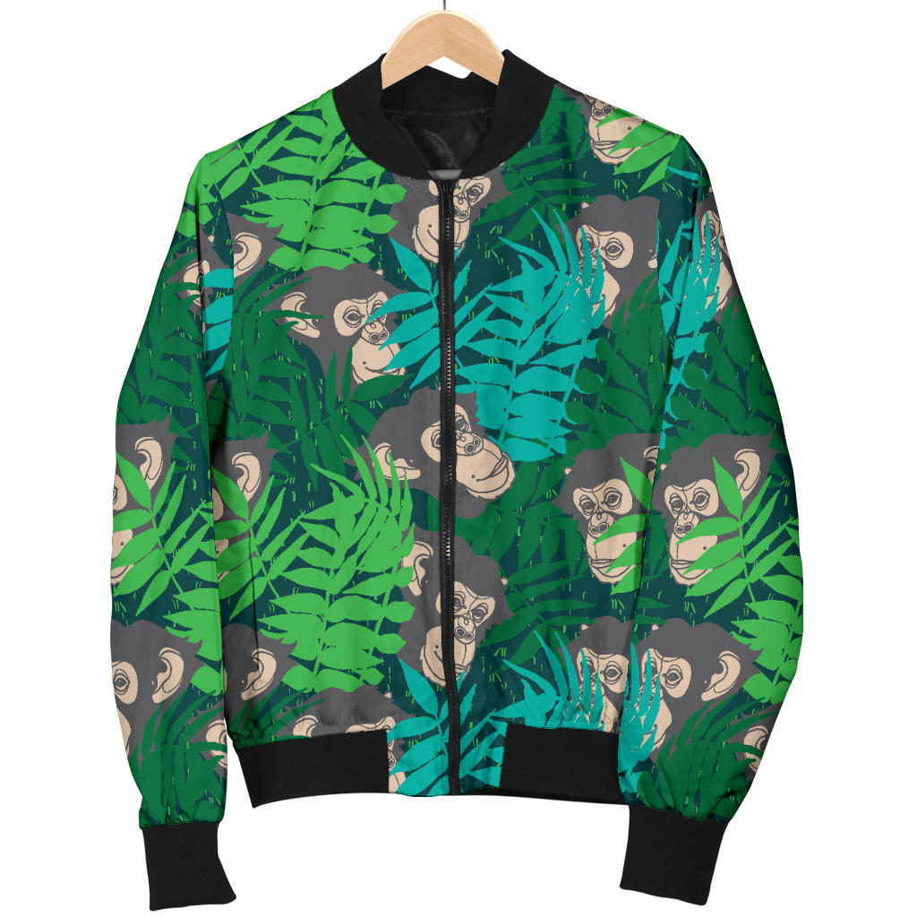 Chimpanzee Pattern Print Design 01 Men Bomber Jacket