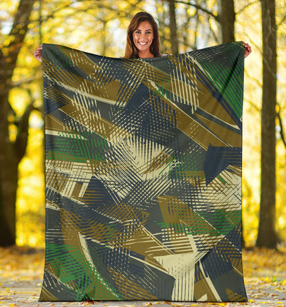 Military Camouflage Pattern Print Design 01 Premium Blanket