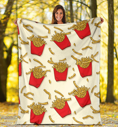 French Fried Pattern Print Design 01 Premium Blanket