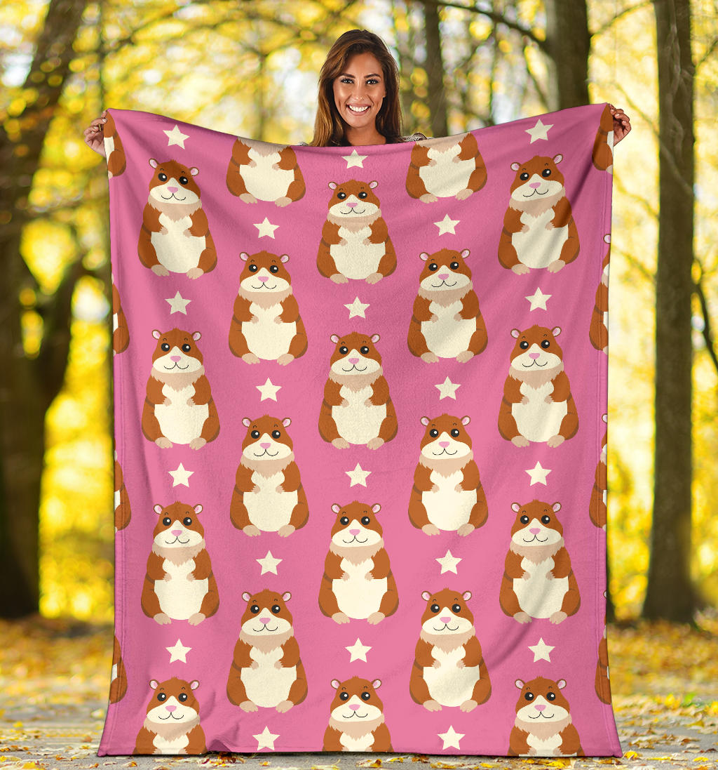 Hamster Cute Pattern Print Design 02 Premium Blanket