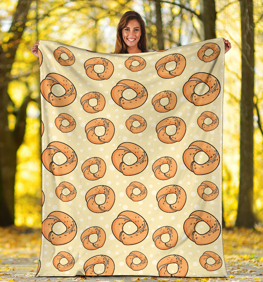 Bagel Pattern Print Design 03 Premium Blanket