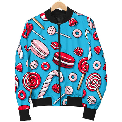 Candy Pattern Print Design 05 Men Bomber Jacket