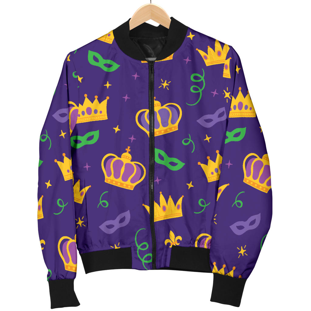 Mardi Gras Pattern Print Design 03 Men Bomber Jacket
