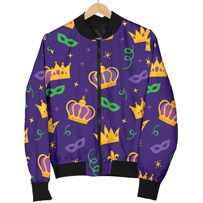 Mardi Gras Pattern Print Design 03 Men Bomber Jacket