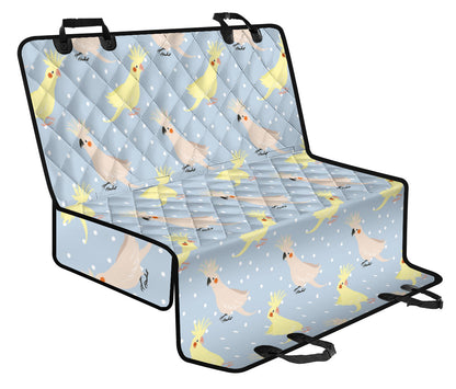 Cockatiel Pattern Print Design 03 Rear Dog Car Seat Cover Hammock