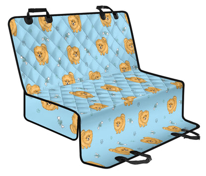 Pomeranians Pattern Print Design A03 Rear Dog Car Seat Cover Hammock