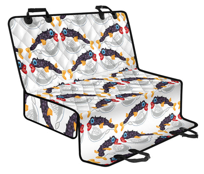 Fugu Pattern Print Design 03 Rear Dog Car Seat Cover Hammock